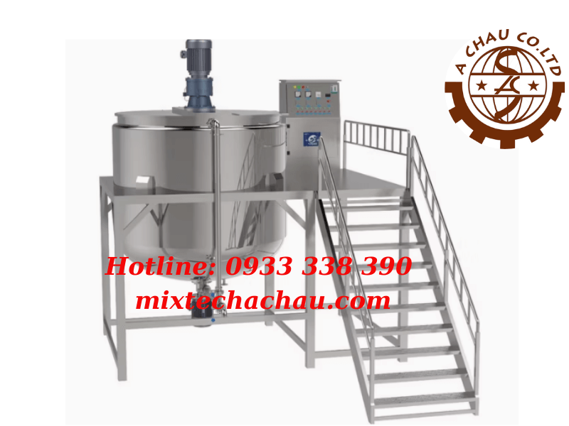 Bồn khuấy gia nhiệt kết hợp sàn thao tác