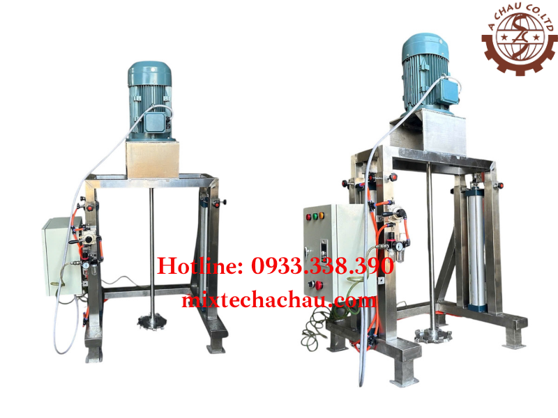 máy khuấy dầu gội nâng hạ 2 ben