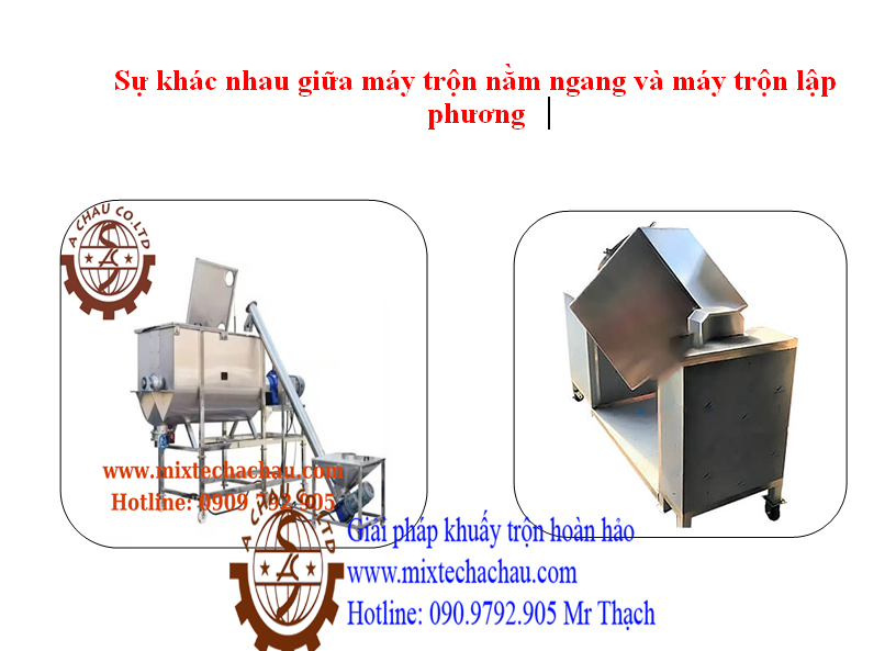 Sự khác nhau giữa máy trộn ngang và máy trộn lập phương