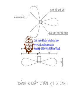 Bản vẽ cánh khuấy