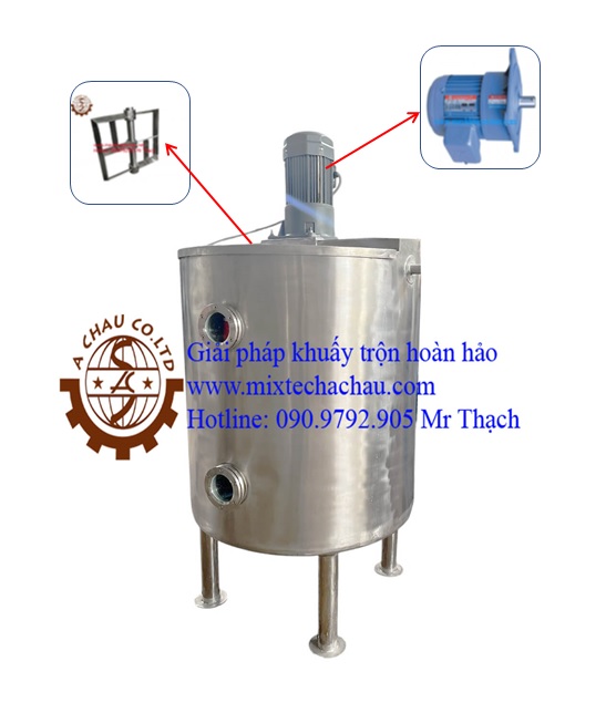 Cấu tạo chi tiết của bồn khuấy công nghiệp