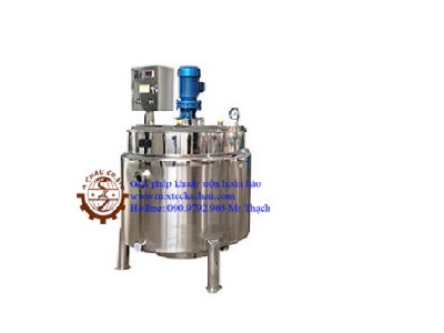 Thi công bồn khuấy inox tại nhà máy